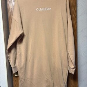 Calvin Klein Beige Sweatshirt Dress
